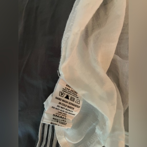 Elan Gray and White Striped Jumpsuit - Picture 6 of 9